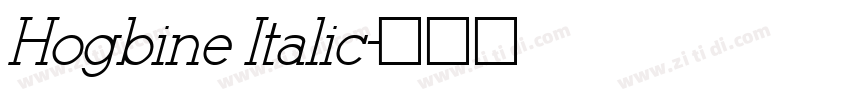 Hogbine Italic字体转换